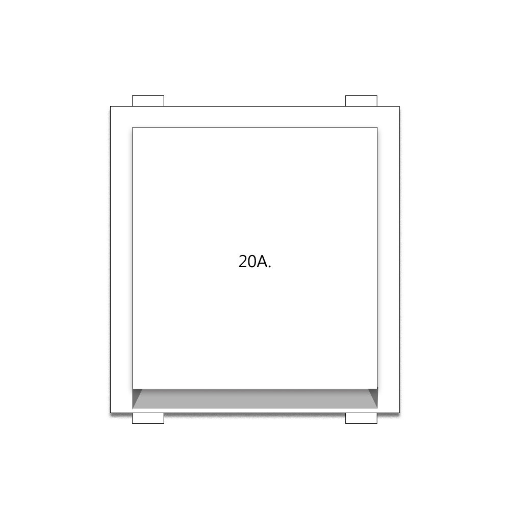 20A. 1 WAY SWITCH WHITE